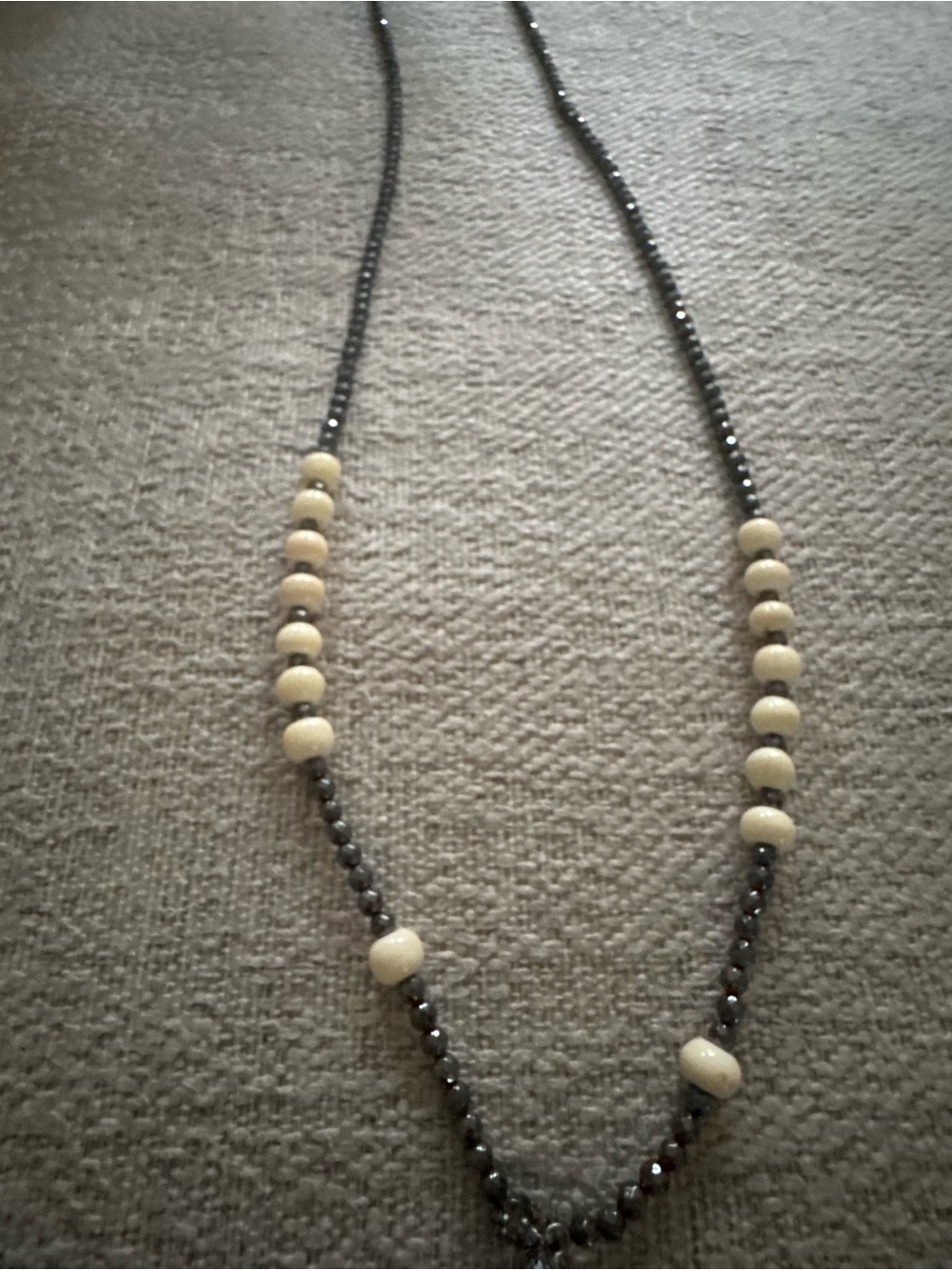 Beaded Pendant Necklace with Ivory Accent - Women Jewelry - Picture 2 of 3